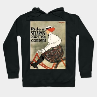 Ride a STEARNS and Be Content Bicycle Advertisement Vintage Cycle Hoodie